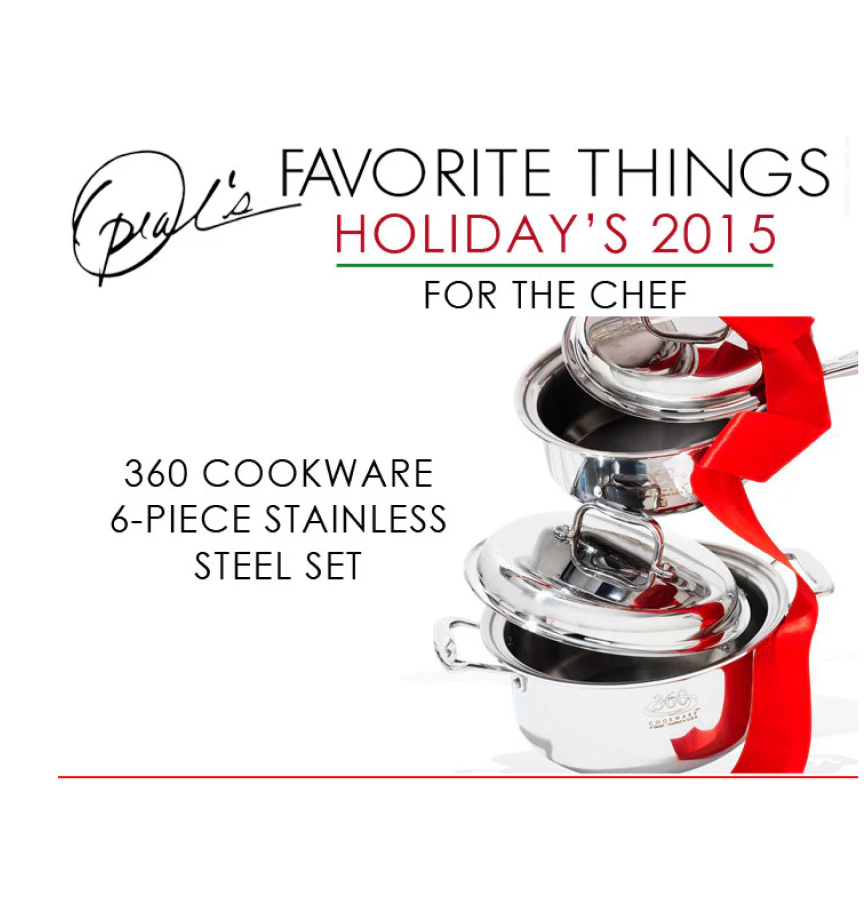 Oprah's Favorite Things 2015 featuring 360cookwares 6-Piece Stainless Steel Set