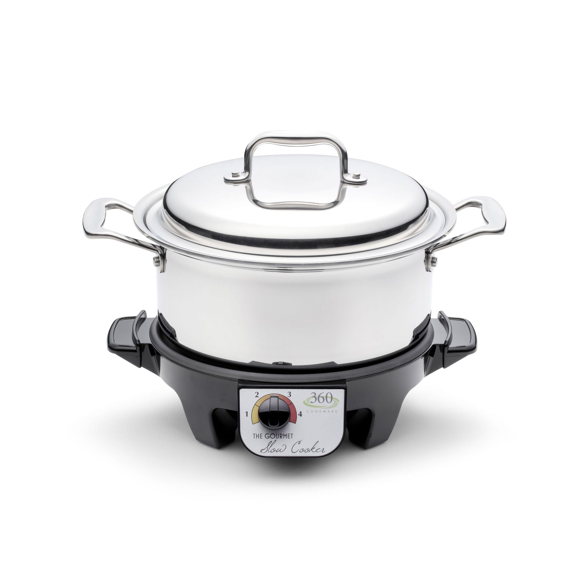 360cookwares 4 Quart Slow Cooker with lid and control dial