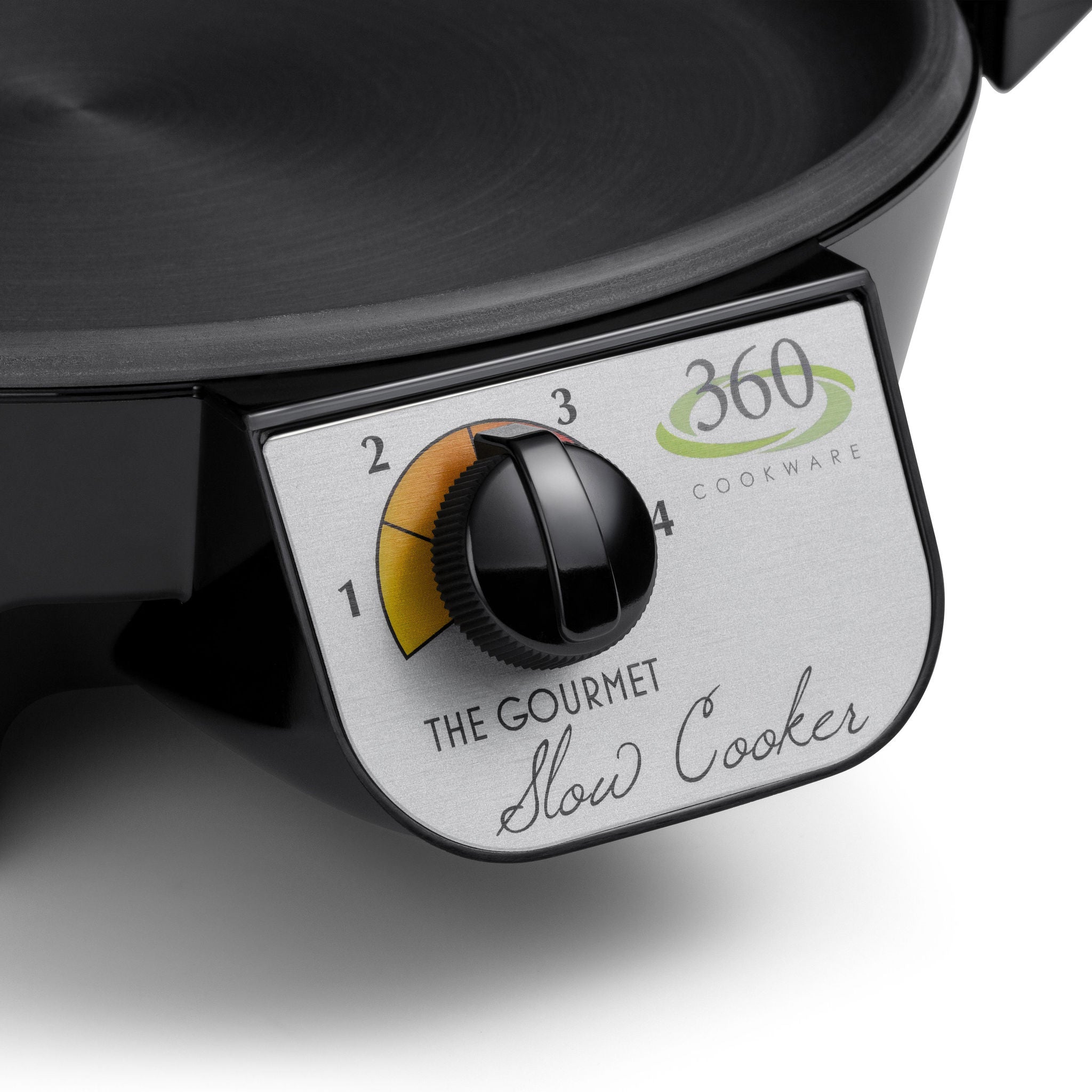 360cookwares Gourmet Slow Cooker control dial with settings 1 to 4